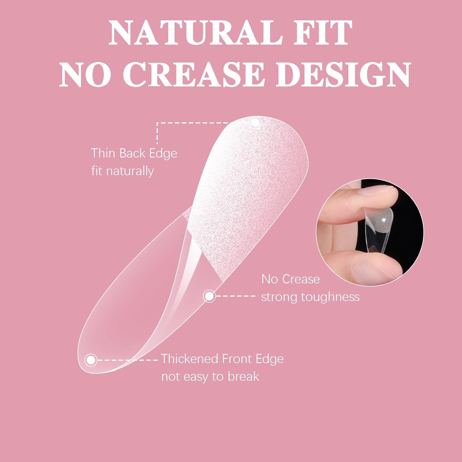 Medium Almond Nail Tips, SSWSBYKE 300pcs Soft Gel Nail Tips for Full Cover Pre-Shaped Acrylic Fake Nails Tips 15 Sizes Half Matte Press On Nails for Extension Home DIY Salon-Velvo Beauty