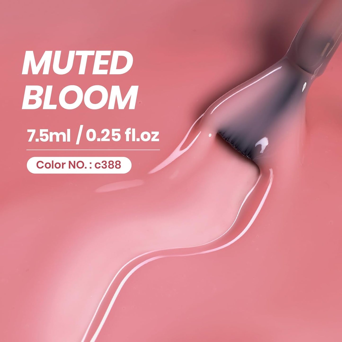 Beetles Nude Pink Gel Nail Polish - Muted Bloom Clear Pink, Natural Jelly Gel Polish, Sheer Translucent Colors, Nail Concealer Soak Off UV French Nail Art Manicure Gift for Women 15ML-Velvo Beauty