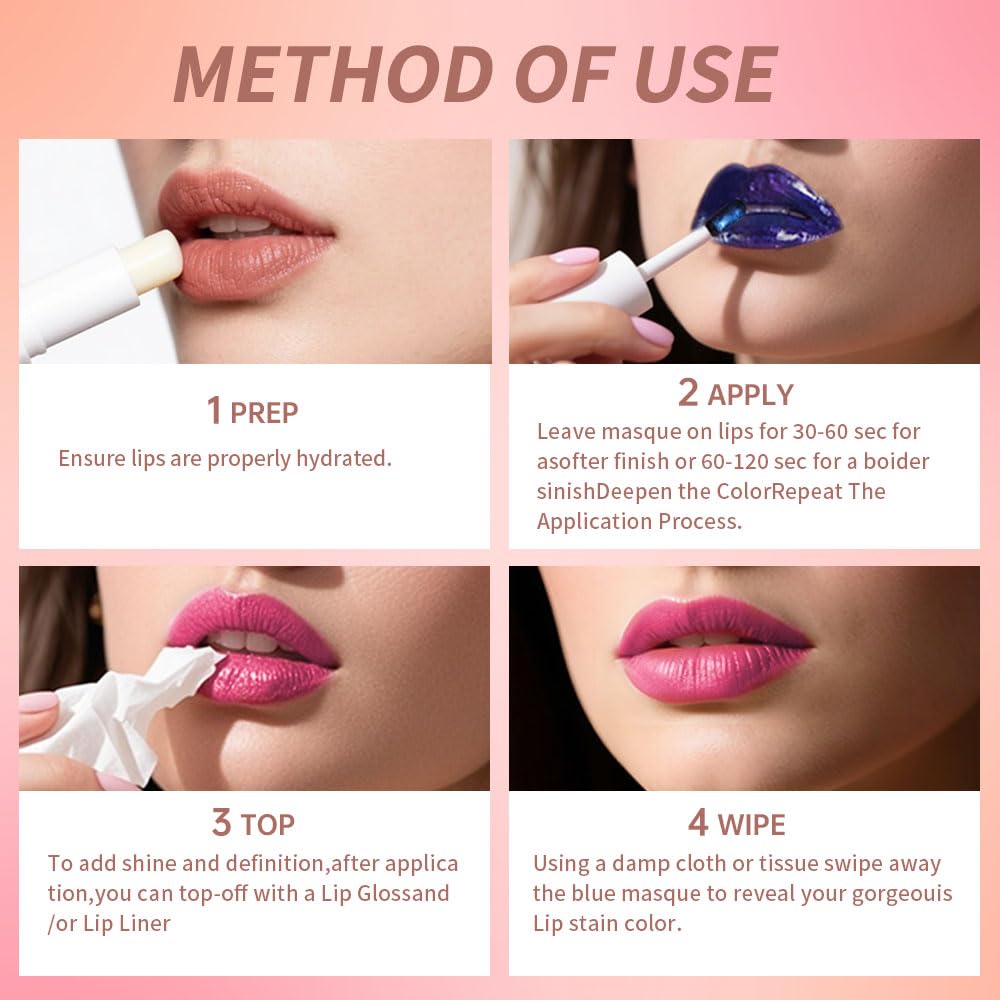 Lip Stain Peel Off – Long Lasting Waterproof Lip Tint, Smudge Proof Transfer Resistant Lip Stains Tattoo,High Pigment Matte Lip Color, Kiss Proof Peel Off Lip Stain Masque,All-Day Stay Lip Makeup 03#-Velvo Beauty