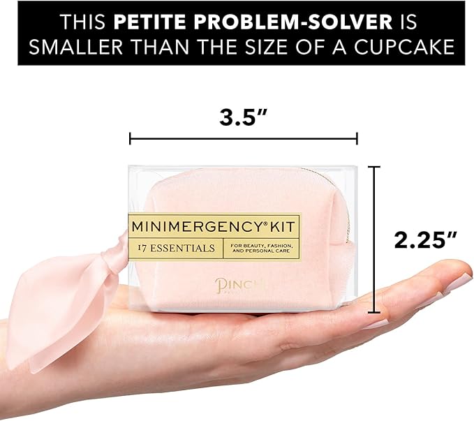 Pinch Provisions Velvet Minimergency Kit, for Her, Includes 17 Must-Have Emergency Essential Items, Compact, Multi-Functional Pouch, Gift for Parties and Birthdays-Velvo Beauty