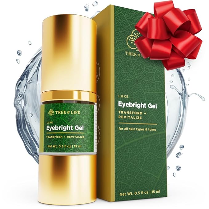 Tree of Life Beauty Anti-Aging Eye Treatment Gel Cream to Hydrate Dark Circles and Reduce Puffiness, Bags and Wrinkles, Luxe Eyebright Gel with Amino Acids-Velvo Beauty