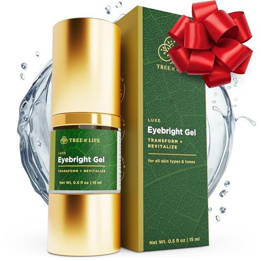 Tree of Life Beauty Anti-Aging Eye Treatment Gel Cream to Hydrate Dark Circles and Reduce Puffiness, Bags and Wrinkles, Luxe Eyebright Gel with Amino Acids-Velvo Beauty