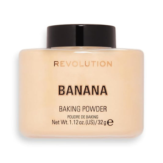 Revolution Beauty, Loose Baking Powder, Makeup Setting Powder, Long Lasting Coverage, Mattifies & Reduces Shine, Banana, 1.13 Oz-Velvo Beauty