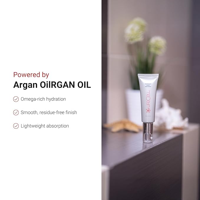 LifeCell Retinol + Vitamin C Overnight Hand Treatment – Anti-Aging Hand Cream for Dark Spots, Wrinkles & Dry Skin – Moisturizing Night Repair with Argan Oil – 1.7oz-Velvo Beauty