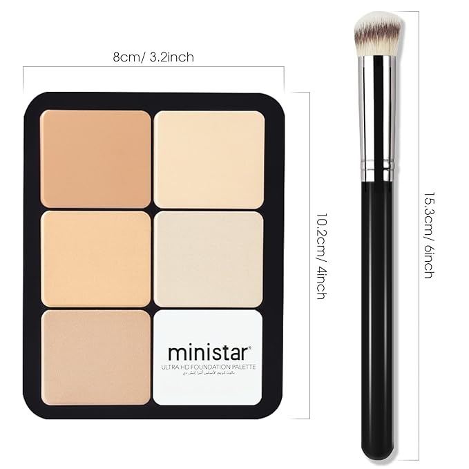 12 Colors Cream [Contour+Concealer] Makeup Palette for Cheeks - Multi-functional Makeup Palette with Brush, Natural Matte Long Wearing, Waterproof Blendable Face Makeup Palette (#03)-Velvo Beauty