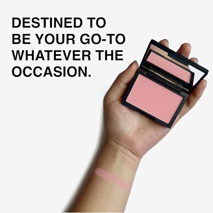 Makeup Powder Blusher - "Cotton Candy" - 4g / 0.141oz - Pigmented, Buildable, Lightweight Powder Blush for a Radiant, Healthy, Natural Glow. Versatile Shade - Dusty Pink - Matte-Velvo Beauty