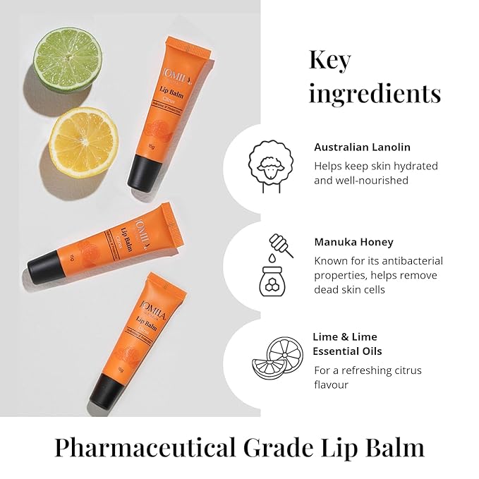 Citrus Lip Balm 15g for Dry Lips, With Lanolin, Lip Care, Improved formula, For Men and Women, 15g-Velvo Beauty