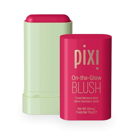 Pixi On-the-Glow Blush - Ruby, Hydrating Tinted Moisture Blush Stick with Ginseng, Aloe Vera & Fruit Extracts, For Cheeks & Lips, 19g / 0.6oz, Paraben-Free-Velvo Beauty