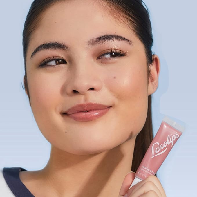 Lanolips Tinted Balm, Perfect Nude - Moisturizing Lip Tint with Lanolin and Gloss for Shiny, Hydrated Lips - Hydrating Lip Balm for Dry Lips (12.5g / 0.44oz)-Velvo Beauty