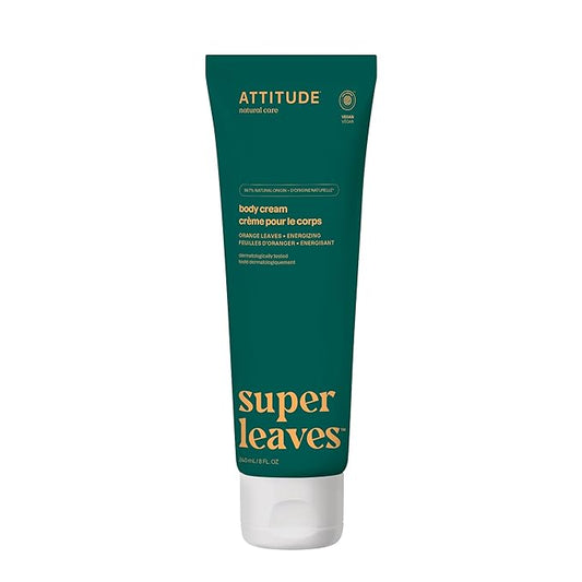 ATTITUDE Body Cream, EWG Verified Moisturizer, Vegan Moisturizing Products For Dry Skin, Dermatologically Tested, Orange Leaves, 8 Fl Oz-Velvo Beauty