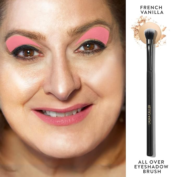 LAURA GELLER NEW YORK All-Over Eye Shadow Brush, Black Wooden Handle-Velvo Beauty