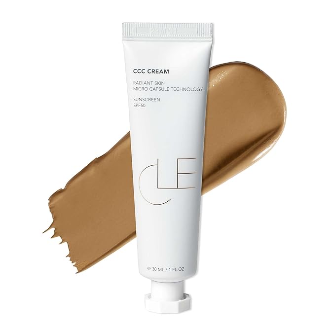 CLE Cosmetics CCC Cream (Warm Medium 303 / SPF 50) - Color Correcting Hybrid CC Cream with Sunscreen - Lightweight, Hydrating, Light to Medium Coverage Foundation - 1 fl oz-Velvo Beauty
