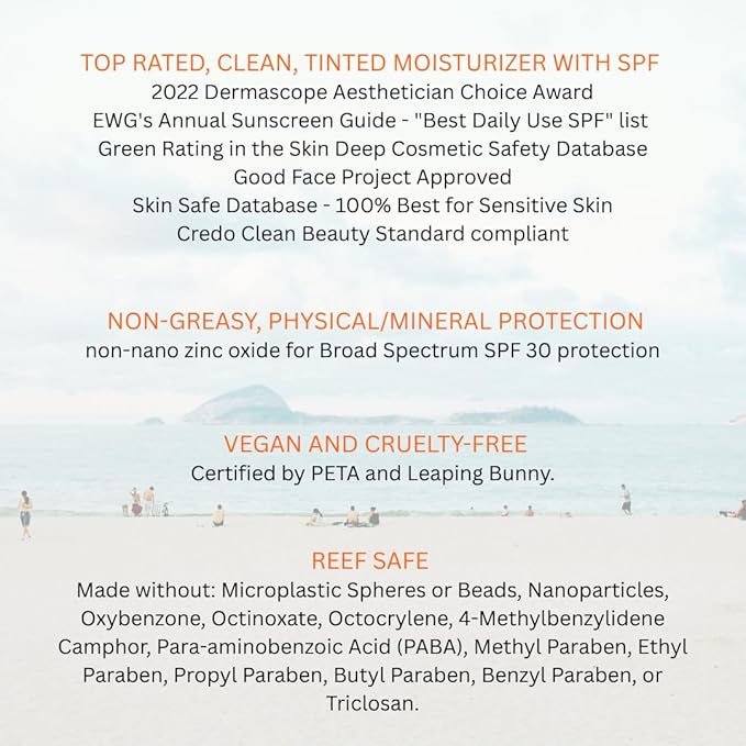 Suntegrity Tinted 5 in 1 Mineral Sunscreen for Face (SPF 30-2 oz) - Golden Light | BB Cream Moisturizer with Physical UVA/UVB Broad Spectrum Protection | Safe for Sensitive Skin-Velvo Beauty