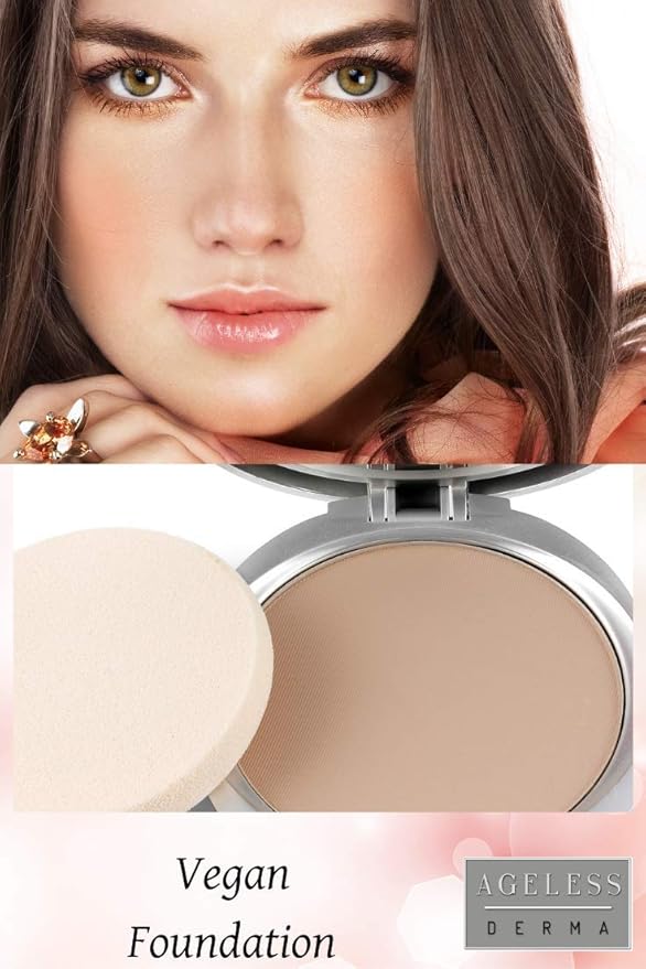 Natural Mineral Makeup Foundation- A Healthy Full Coverage Vegan Pressed Powder. Made in USA (Bare Beige)-Velvo Beauty