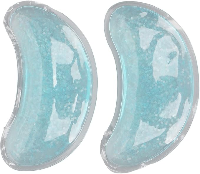 Asixxsix Gel Ice Pack, Reusable Cooling Eye Pads, Hot Cold Compress Leakage Proof Portable Soft and Skin Friendly Under Eye Patches for Dark Circles and Puffiness, Eye Relax-Velvo Beauty