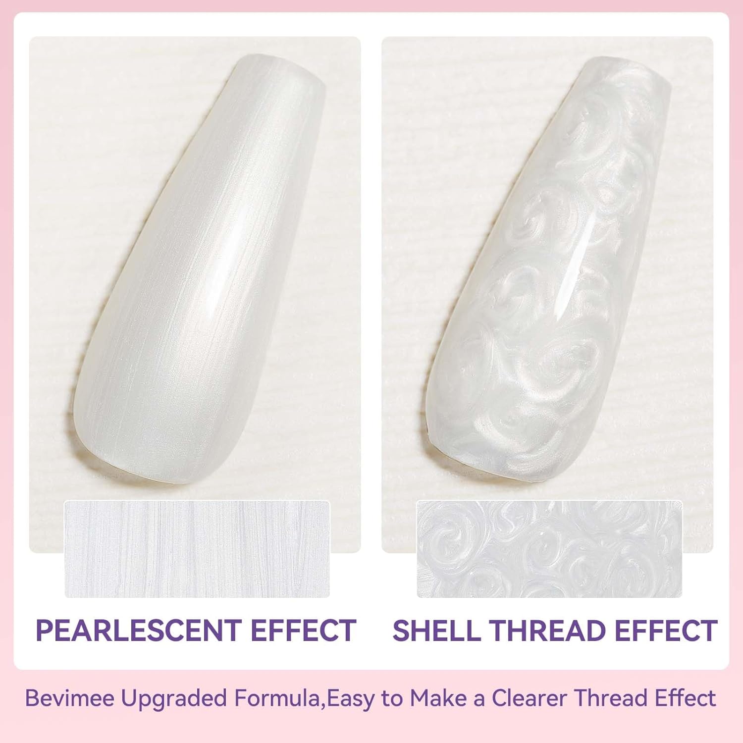 Pearl Gel Nail Polish 12ml Pearl White Mermaid Iridescent Gel Polish Chrome Aurora Nail Drawing Swirl Shell Thread Effect Pearlescent Nail Polish Soak Off UV LED Nail Art Salon Home DIY-Velvo Beauty