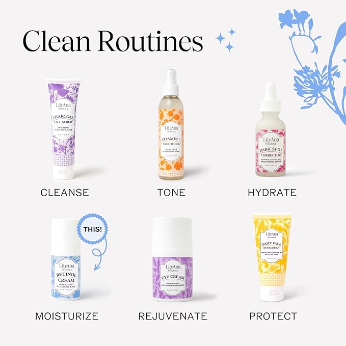 LilyAna Naturals Anti Aging Retinol Face Cream for Women – Wrinkle & Neck Cream for Firming, Retinol Moisturizer for Face with Hyaluronic Acid, Hydrating Night Cream for Fine Lines, Collagen Boost-Velvo Beauty