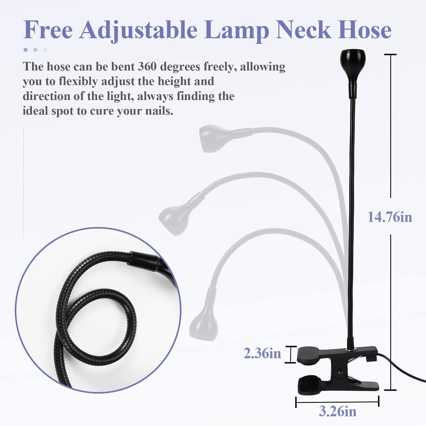 SAVILAND U V LED Nail Lamp – Mini Led Nail Lamp Gel Lamp for Nails with Securing Clip Rotatable Led Light for Nails for Curing Gel Polish U V Nail Gels Manicure Home DIY, Black-Velvo Beauty