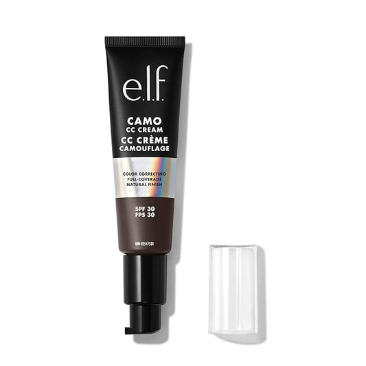 e.l.f. Camo CC Cream, SPF 30 Color-Correcting Medium-To-Full Coverage Face Foundation, Delivers An Airbrushed Finish, Vegan & Cruelty-Free, Rich 660 N-Velvo Beauty