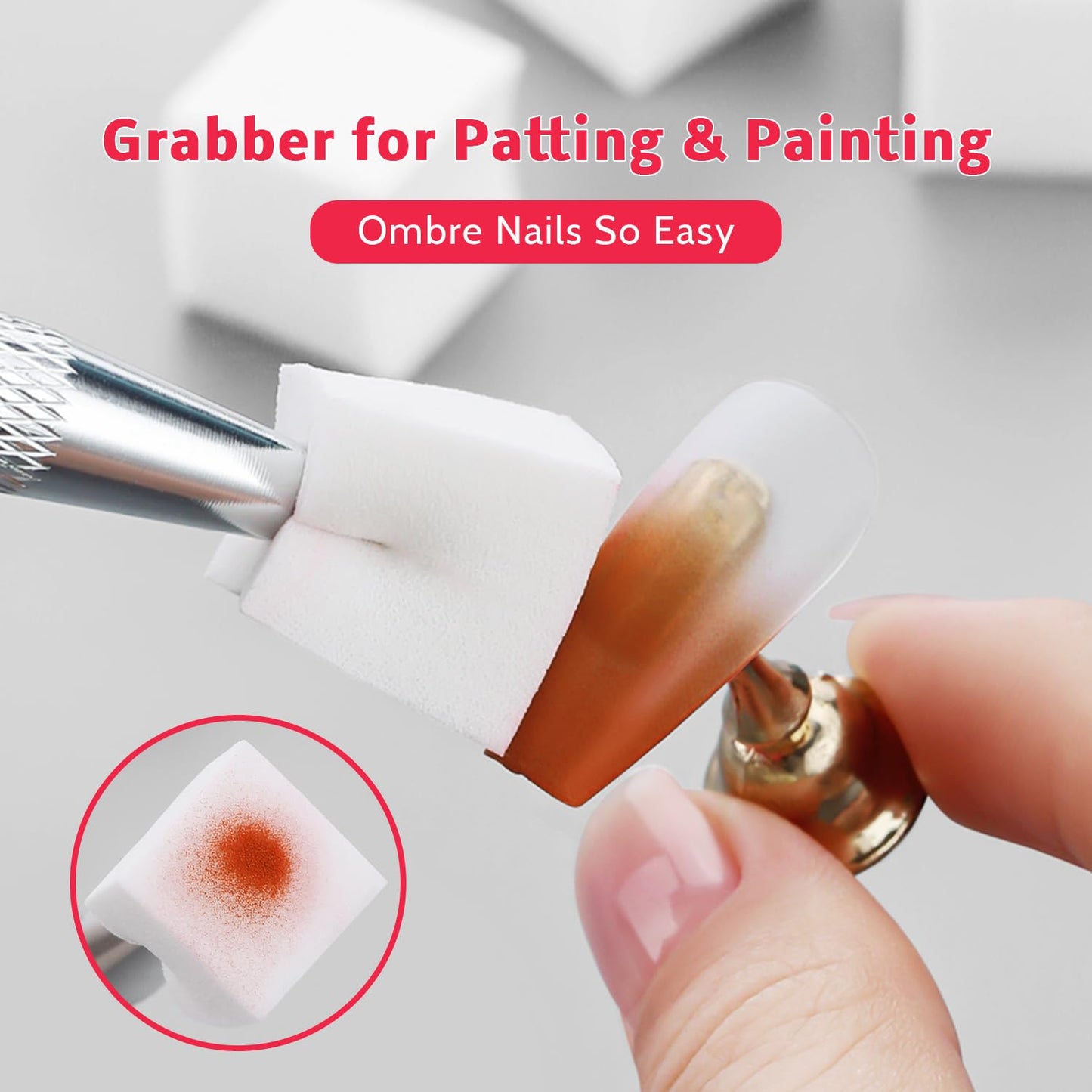 Sponge Pat Paint Nail Gel & Tools Kit, 9 Colors Ombre Nails Gradient Gel Nail Blush Blooming Aura Nails Drawing Stripper Floral Painting Nail Art, No Wipe, UV/LED Curing (9 Colors Set B)-Velvo Beauty