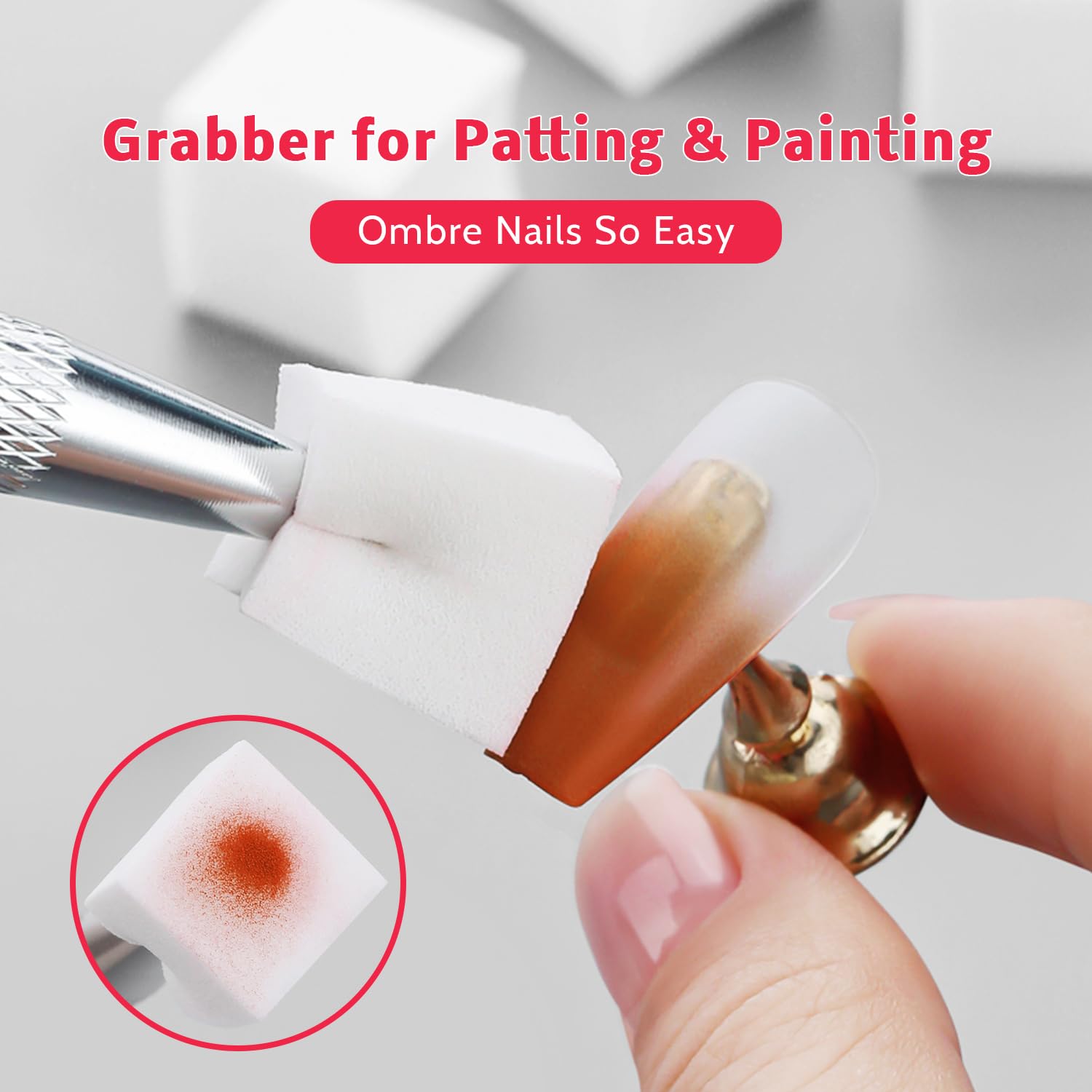 Sponge Pat Paint Nail Gel & Tools Kit, 9 Colors Ombre Nails Gradient Gel Nail Blush Blooming Aura Nails Drawing Stripper Floral Painting Nail Art, No Wipe, UV/LED Curing (9 Colors Set B)-Velvo Beauty