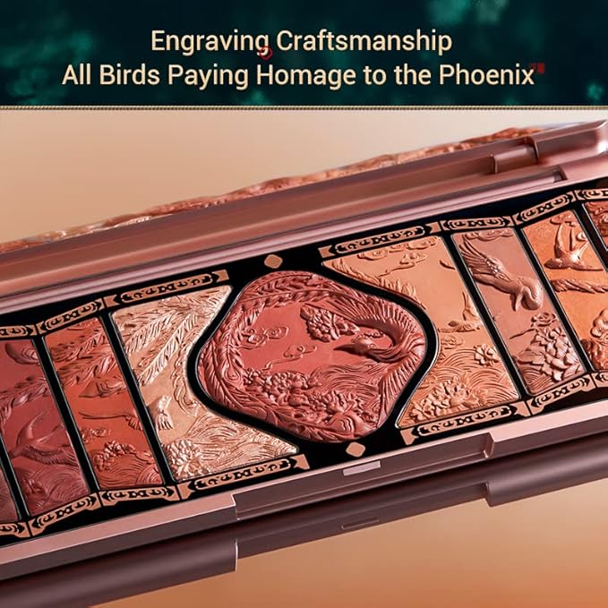 FLORASIS Floral Engraving Phoenix Makeup Palette (02 Retro Brown)-Velvo Beauty