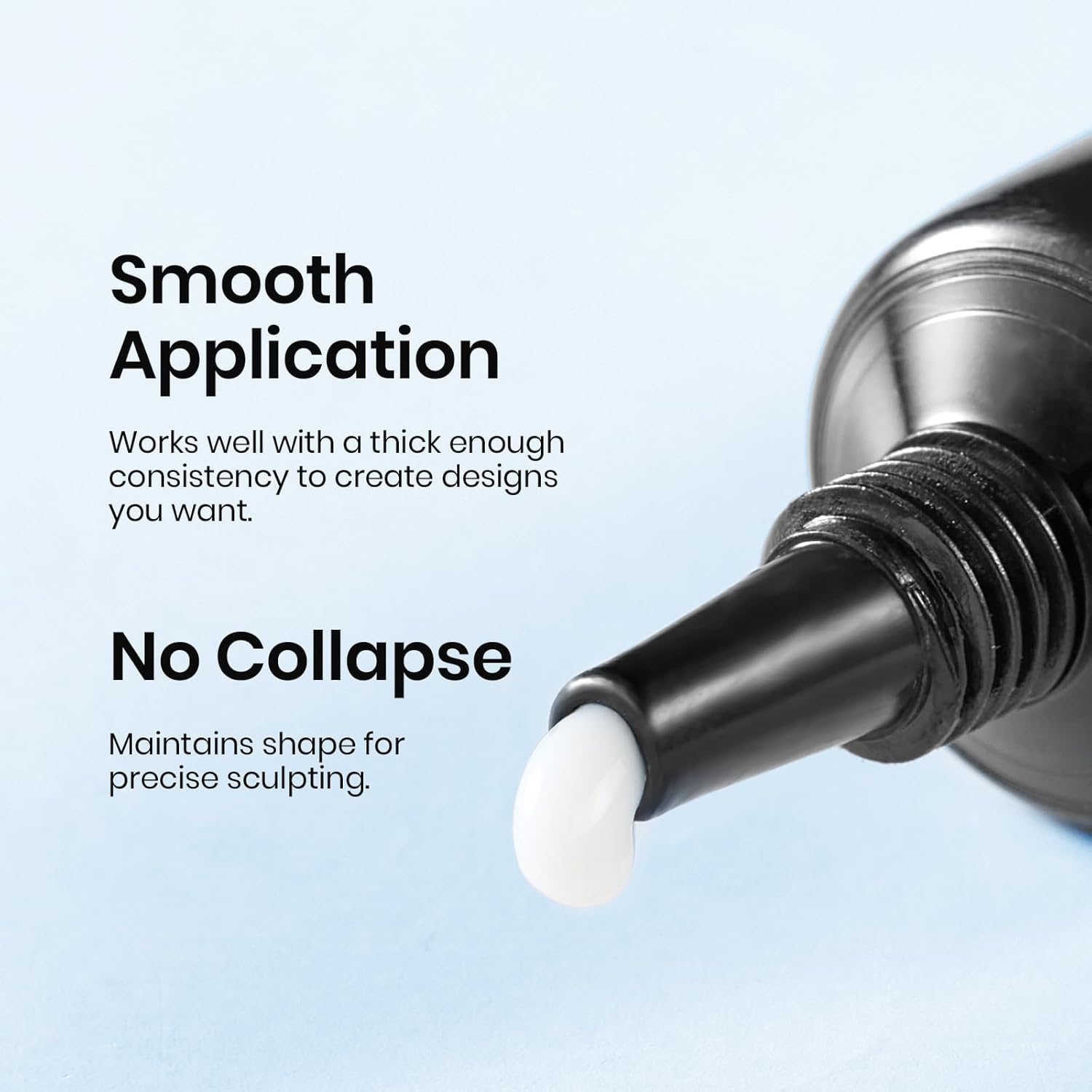 Beetles Sculpting Gel 3D Nail Art - Halloween White No Wipe Nail Polish 3D Rhinestone Building Multi-Function Drawing Gel for DIY Manicure Designs-Velvo Beauty