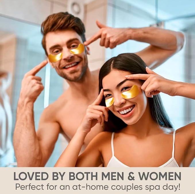 mascarillas de tratamiento ocular con colageno, Parches para el cuidado de la piel bajo los ojos de oro de 24 Kilates-Velvo Beauty