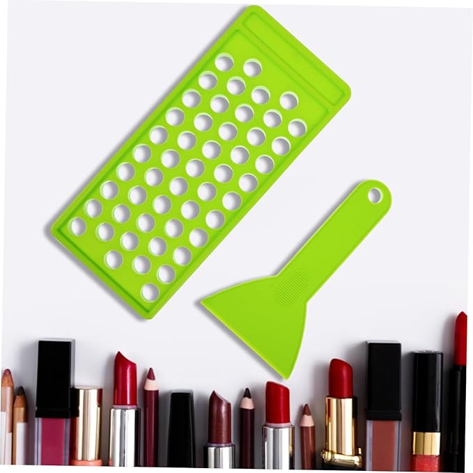 50 Lipstick Filling Mold Lip Balm Filling Spatula Lip Gloss Tray Labels for Tubes Lip Tubes Stand Tray Lip Balm Container Tray Lip Treatment Kit Diy Kit Supplies Manual Plastic-Velvo Beauty