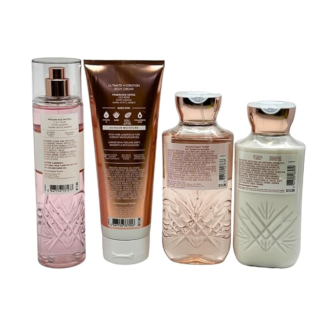 Bath & Body Works PURE WONDER Deluxe Gift Set - Fragrance Mist - Body Cream - Body Lotion - Shower Gel - Full Size-Velvo Beauty