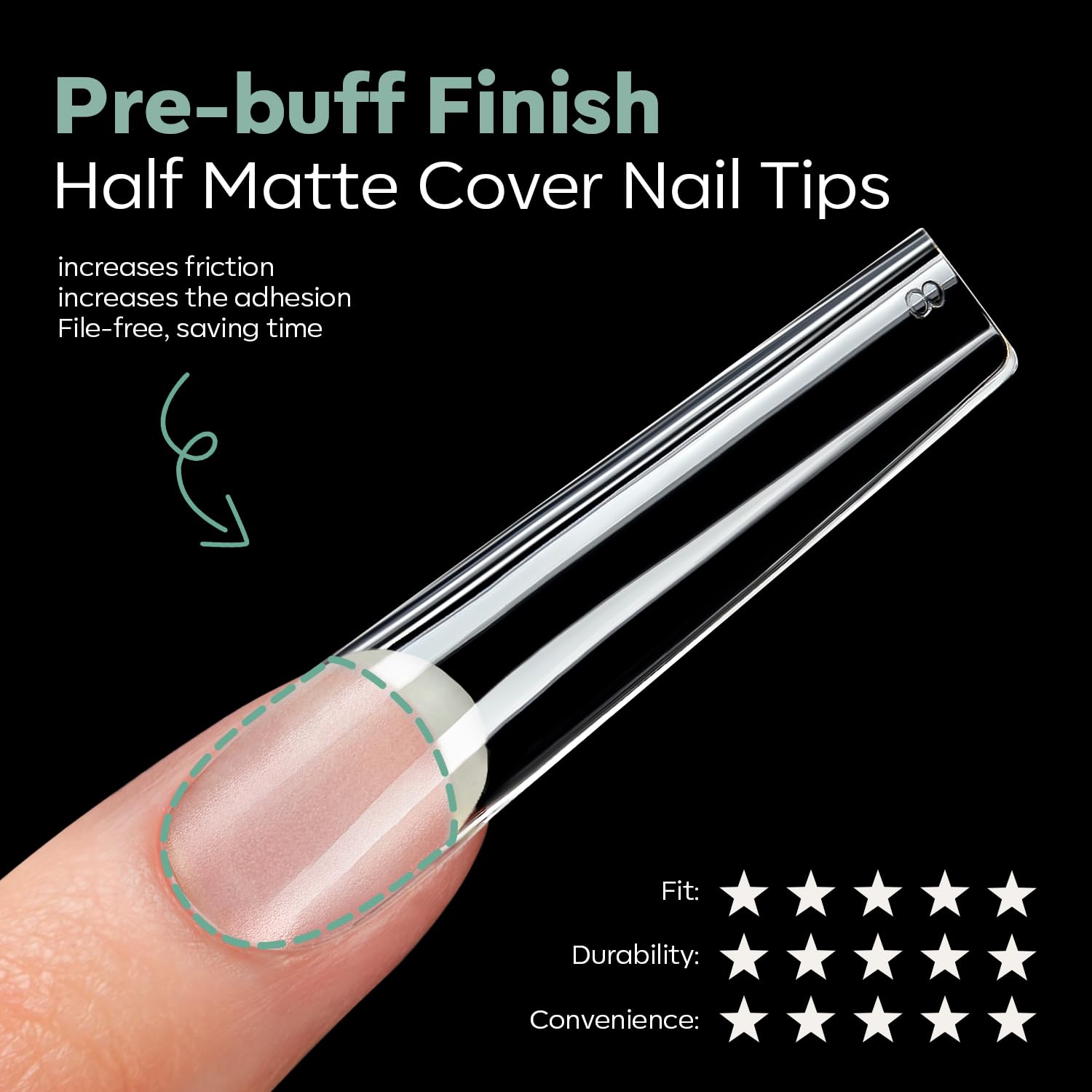 modelones Long Square Nail Tips, 3XXXL Straight Pre-shaped Soft Gel Tips Fake Nails False Acrylic Clear Full Cover Press on Extension Kit Gel Manicure DIY at Home 216PCS 12Sizes-Velvo Beauty
