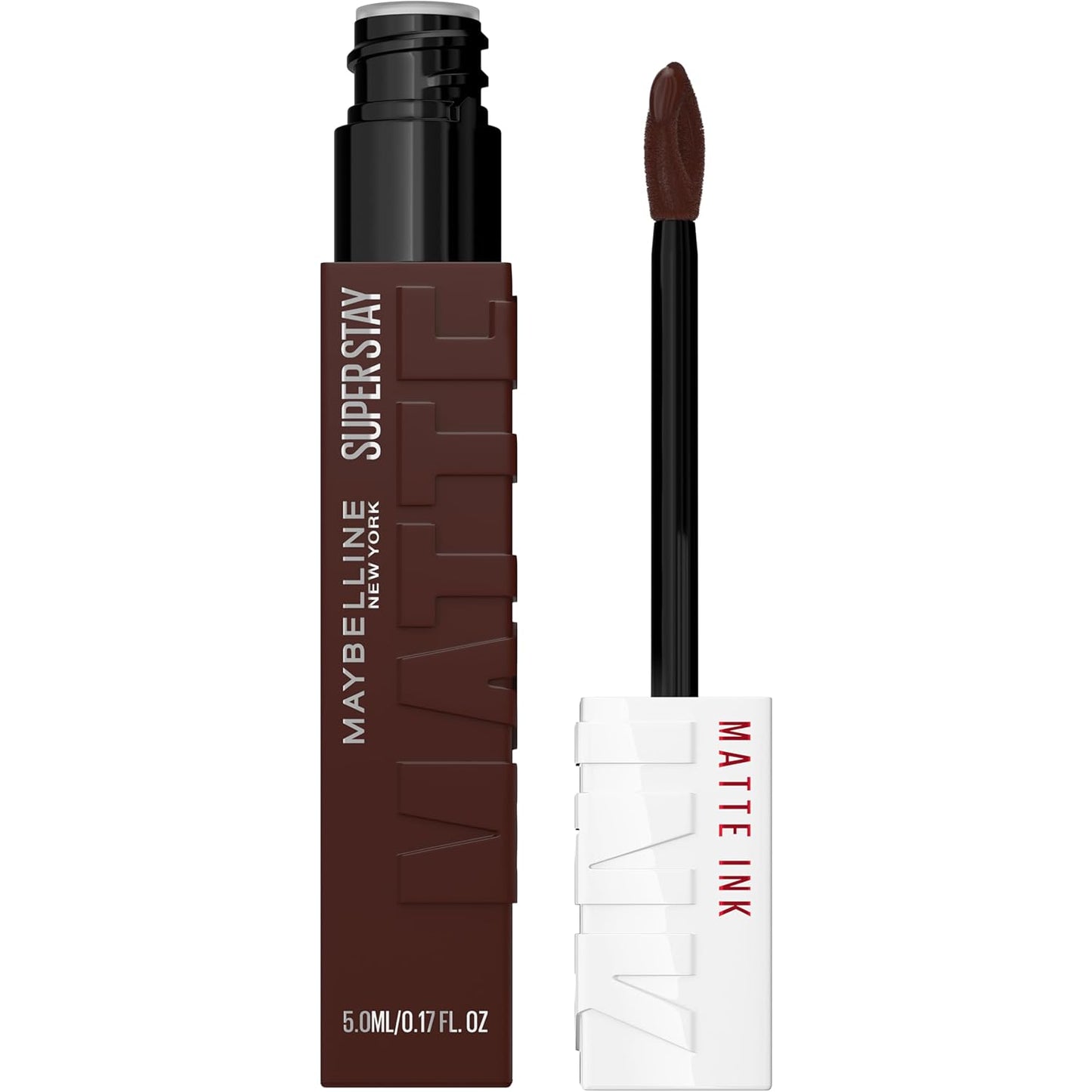 Maybelline Super Stay Matte Ink Liquid Lipstick Makeup, Long Lasting High Impact Color, Up to 16H Wear, Vixen (Intense Blackened Brown)-Velvo Beauty