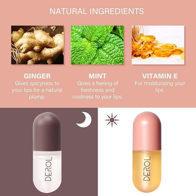 Lip Plumper Set, Day and Night Lip Plumper Gloss/Plumping Lip Balm/Lip Cosmetics Lip Mask for All Day-Velvo Beauty