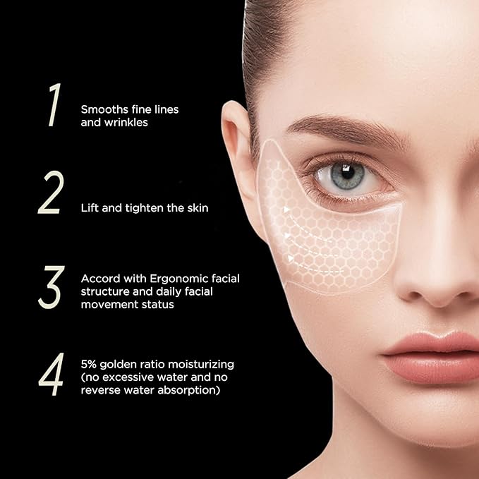 Under Eye Mask Wrinkle Patches, Under Eye Mask Amino Acid & Collagen,Eye Masks for Dark Circles and Puffiness,Eye Wrinkle Pads & Patches-Velvo Beauty