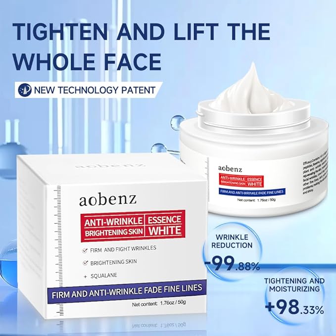 SINPIN aobenz Anti Aging Moisturizer Face Cream for Women & Men - Night Cream for Face & Neck | All Skin Types | Niacinamide + Hyaluronic Acid | Firming, Tightening, Anti Wrinkle, 1.76FL (2PCS)-Velvo Beauty