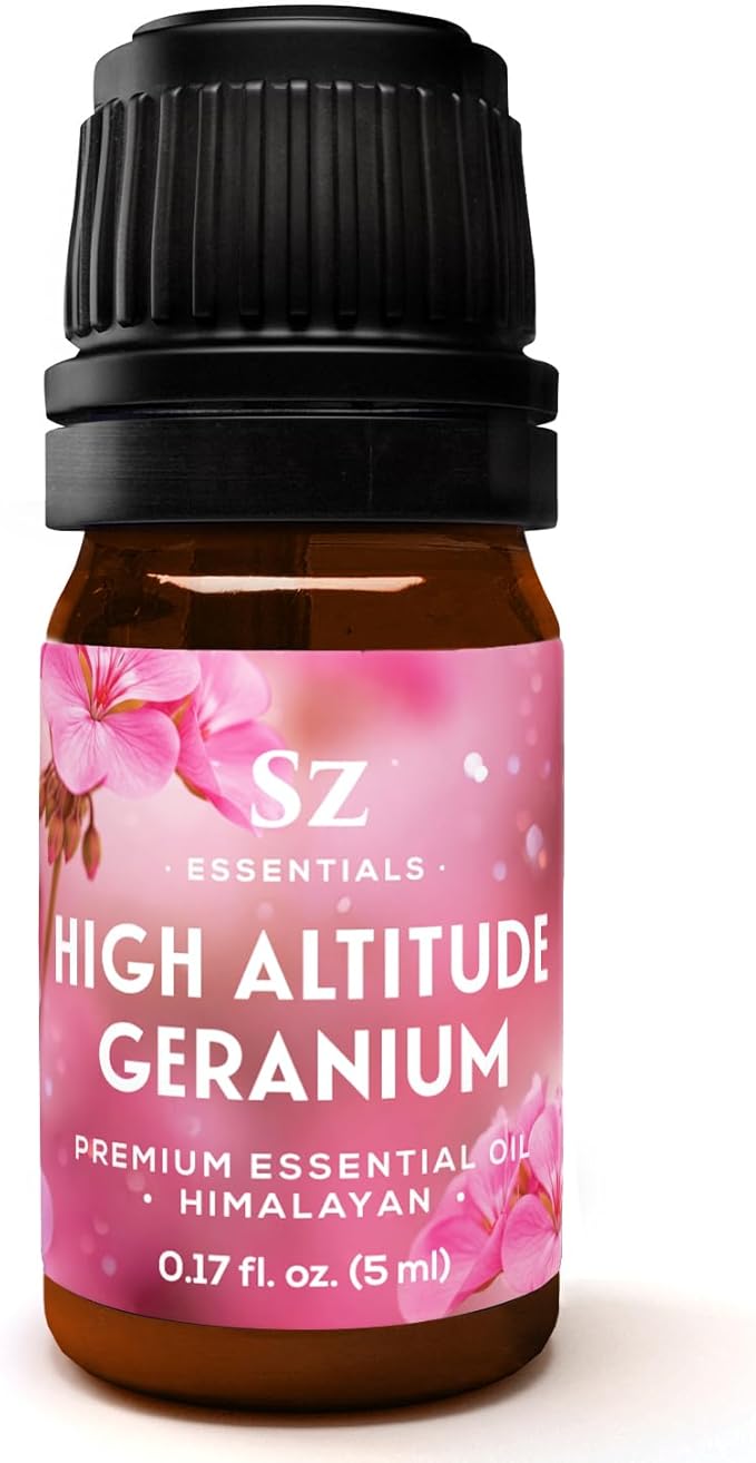 High Altitude Geranium Essential Oil – 100% Pure & Natural, Grown in The High-Altitude – Aromatherapy, Home Use – Therapeutic Grade & Vegan – 5 mL-Velvo Beauty