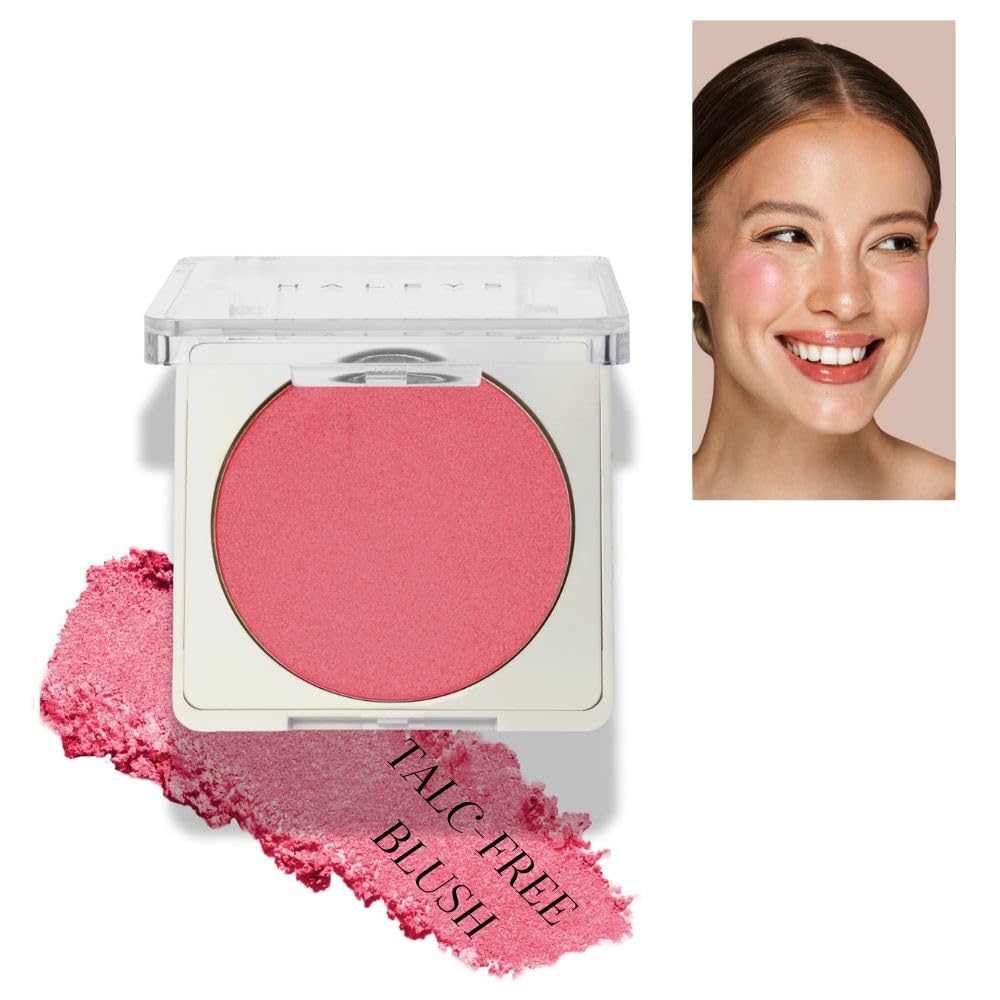 HALEYS Re-pop Smoothing Powder Blush (Sandy Cheeks) - Pigmented, Easy Blending, Longwear, Buildable, Talc-Free, V + CF-Velvo Beauty