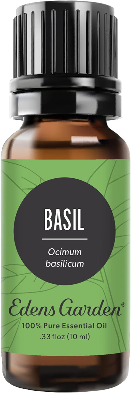 Edens Garden Basil Essential Oil- 100% Pure Premium Grade, Undiluted, Natural, Therapeutic, Aromatherapy, The Best for Diffuser, Skin, Candle, Laundry 10 ml (.33 fl oz)-Velvo Beauty