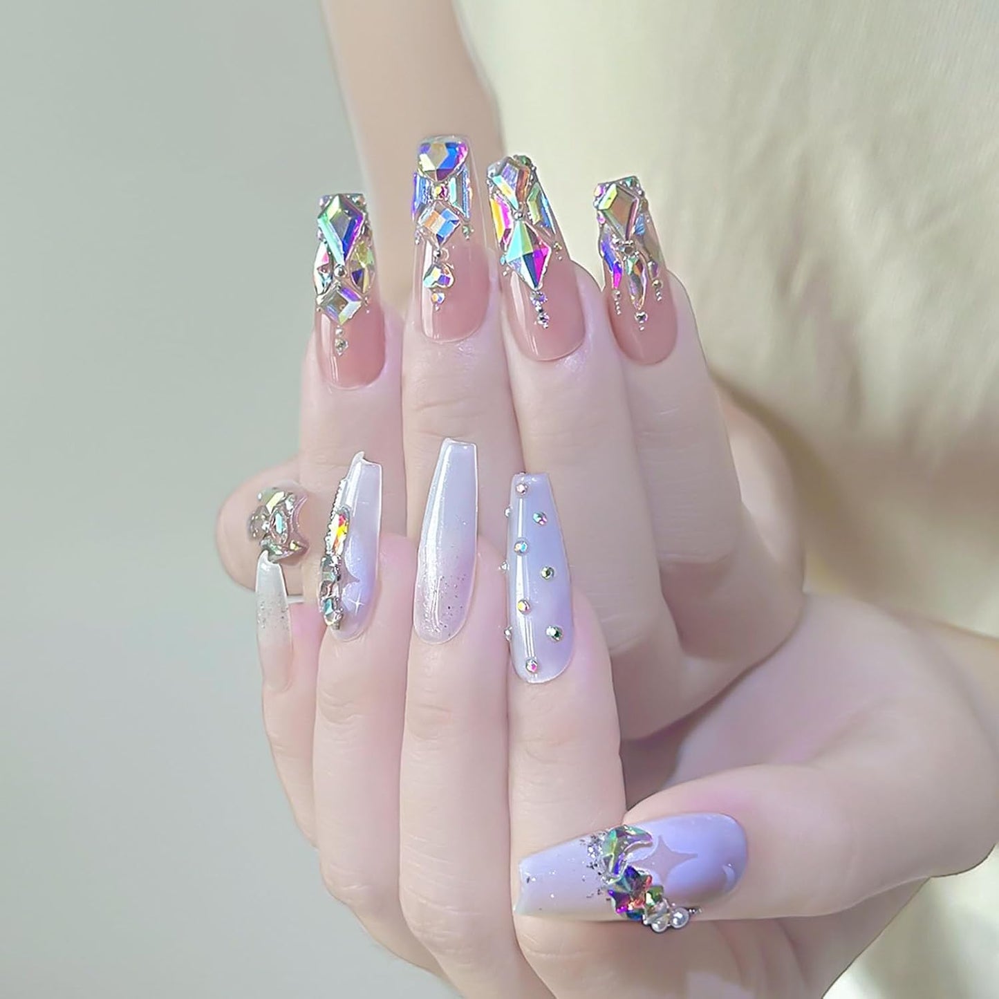 Nail Rhinestones Kit, 18 Types of 900 Special-Shaped Diamonds + 3200 Flat-Bottomed Nail Rhinestones, Nail Crystal DIY Crafts Gemstones for Nail, Shoes, Clothes, Jewels-Velvo Beauty