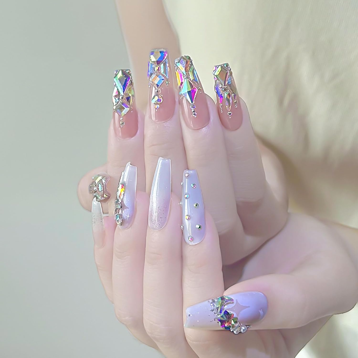 Nail Rhinestones Kit, 18 Types of 900 Special-Shaped Diamonds + 3200 Flat-Bottomed Nail Rhinestones, Nail Crystal DIY Crafts Gemstones for Nail, Shoes, Clothes, Jewels-Velvo Beauty