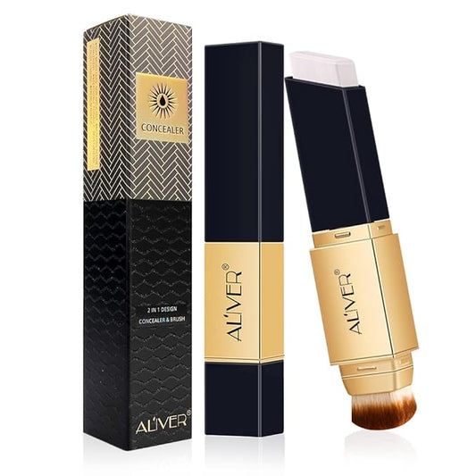 2 IN 1 Design Foundation & Brush, Face Makeup Foundation, Portable Makeup Concealers, Color Changing Foundation, Concealer Cover Concealer-Velvo Beauty