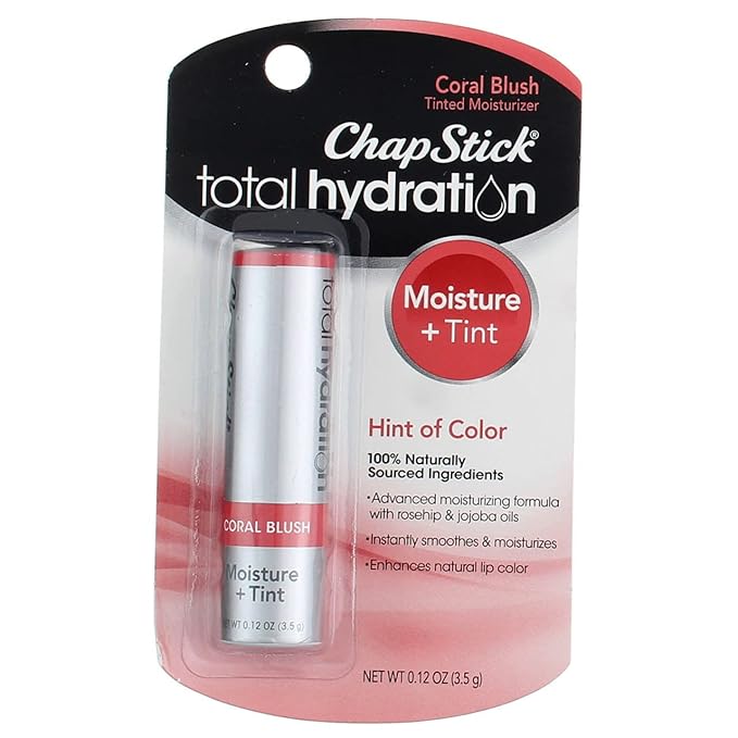 ChapStick Total Hydration Coral Blush 0.12 oz (Pack of 2)-Velvo Beauty
