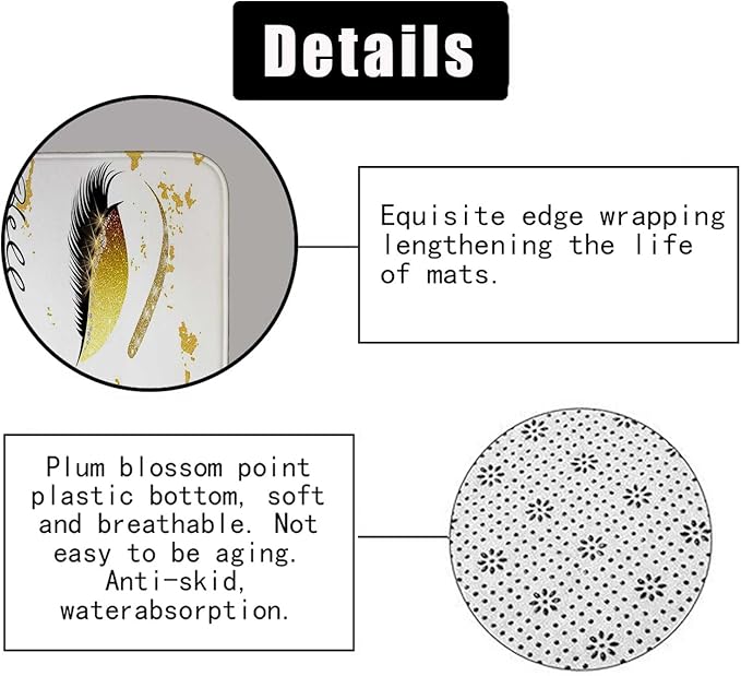 4PCS Hello Gorgeous Unicorn Eyelash Shower Curtain Set with Rugs, Luxury Diamond Gold Glitter Eyebrow Eyeshadow Makeup White Marble Glam Modern Fashion Women Bathroom Decor, Hello Gorgeous-Velvo Beauty