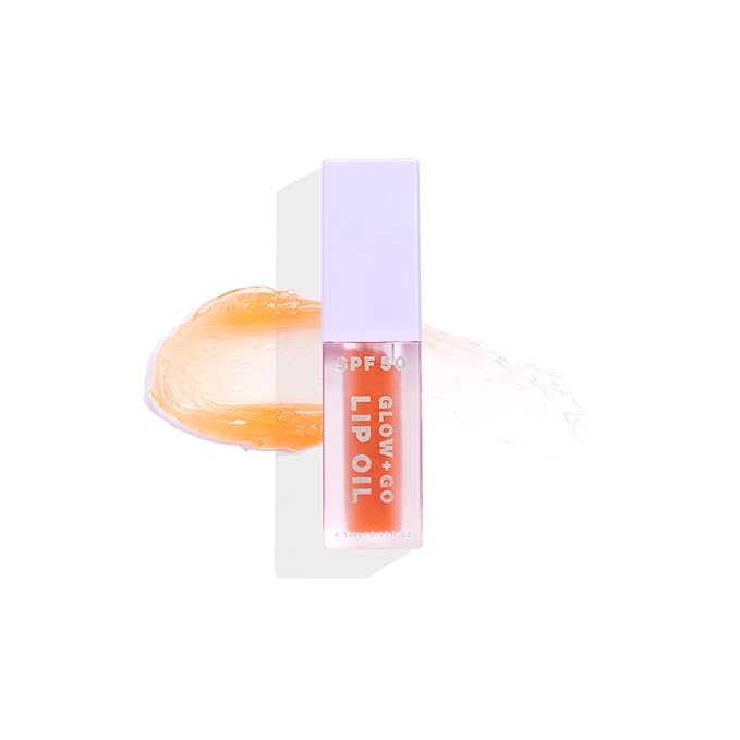 SPF50 Glow & Go Lip Oil: Lip Oil with SPF, Moisturizes and Protects Lips, 4.5ml (Salted Caramel)-Velvo Beauty