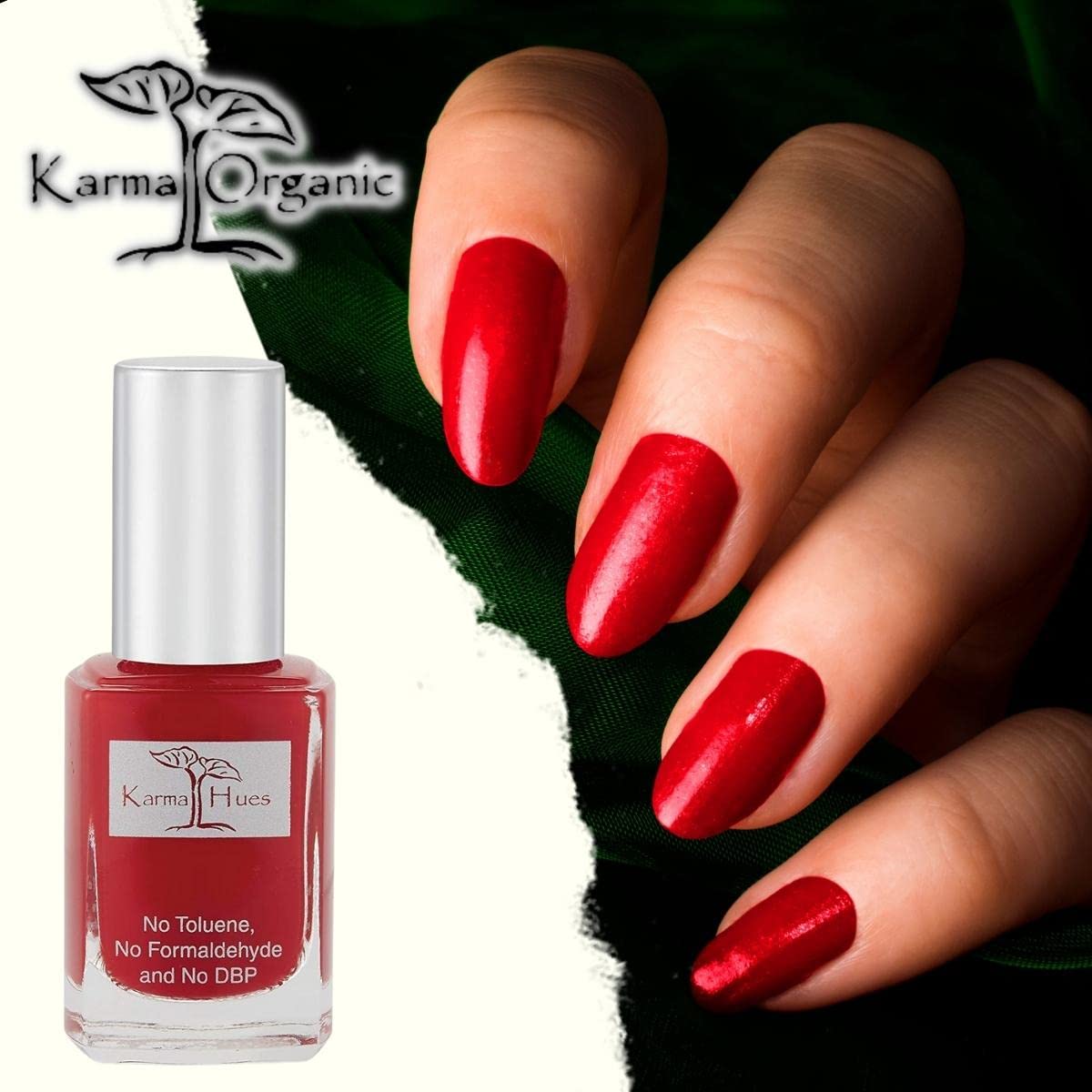 Karma Organic Non-Allergenic Nail Polish bridal cuticle Nailpolish bottle for women (RED AND EVEN)-Velvo Beauty