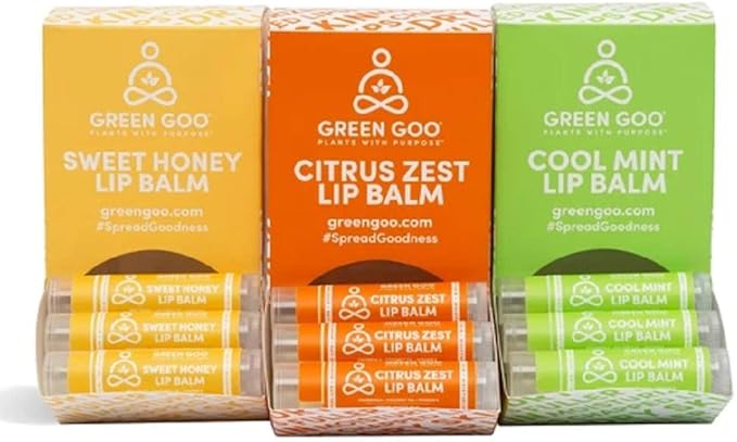 Green Goo All-Natural Lip Balm, Sweet Honey, 0.15-Ounce Stick-Velvo Beauty