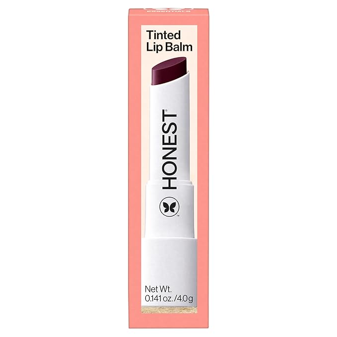 Honest Beauty Tinted Lip Balm | Antioxidant-rich Acai Extracts + Avocado Oil | EWG Certified, Vegan, Cruelty Free | Plum Drop-Velvo Beauty