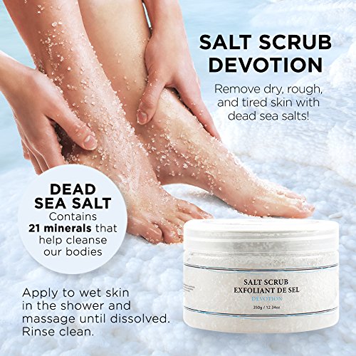 Vivo Per Lei Dead Sea Salt Scrub - Body Exfoliating Scrub with Dead Sea Minerals - For Hands, Feet & Body - Pack of 2-Velvo Beauty