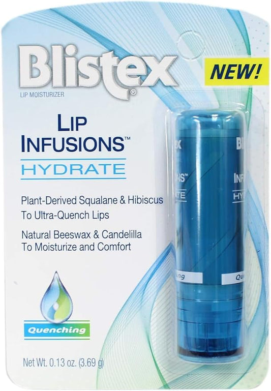 Blistex Lip Infusions Hydrate Lip Moisturizer 0.13 Ounce-Velvo Beauty
