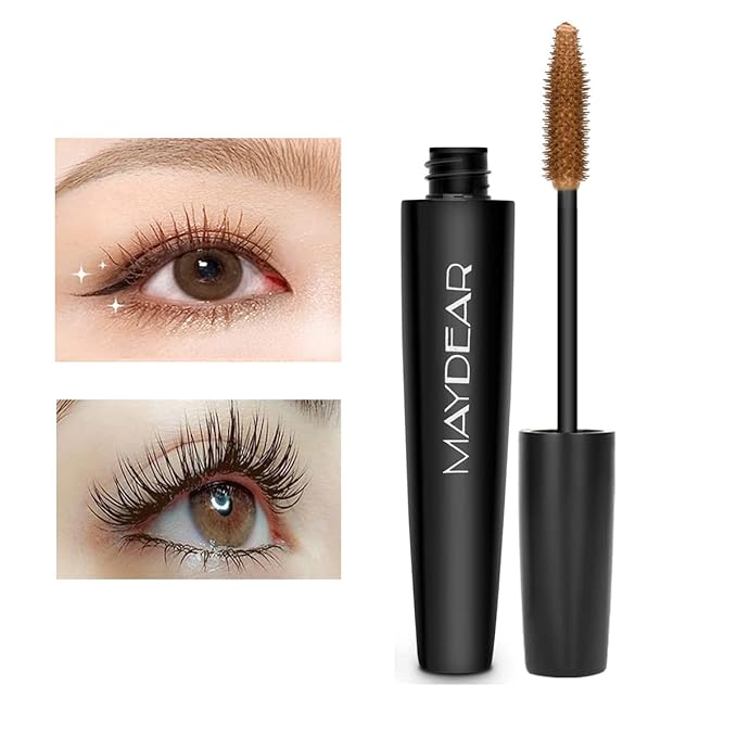 Maydear Brown Mascara for Eyelashes, Waterproof Colored Mascara Long Lasting Smudgeproof Color Mascara for Women Fast Dry Lengthening Eye Makeup Party Stage Use-Velvo Beauty